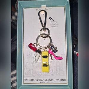 Women's Multicolor Handbag Charm and Key Ring